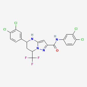 N,5-bis(3,4-dichlorophenyl)-7-(trifluoromethyl)-4,5,6,7-tetrahydropyrazolo[1,5-a]pyrimidine-2-carboxamide