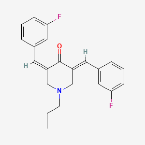 (3Z,5E)-3,5-bis[(3-fluorophenyl)methylidene]-1-propylpiperidin-4-one