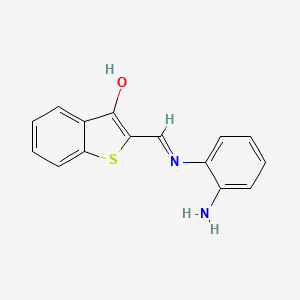 molecular formula C15H12N2OS B11668761 (2E)-2-{[(2-aminophenyl)amino]methylidene}-1-benzothiophen-3(2H)-one 