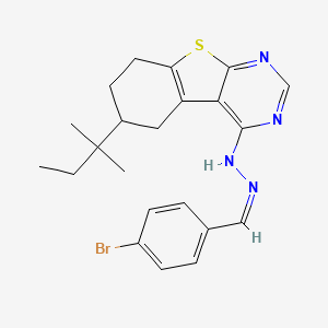 4-Bromobenzaldehyde 1-[6-(tert-pentyl)-5,6,7,8-tetrahydro[1]benzothieno[2,3-D]pyrimidin-4-YL]hydrazone