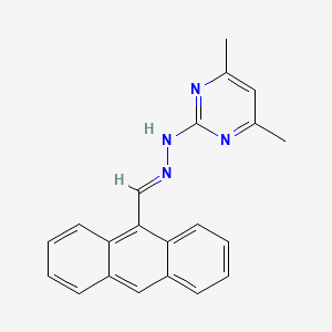 2-[(2E)-2-(anthracen-9-ylmethylidene)hydrazinyl]-4,6-dimethylpyrimidine