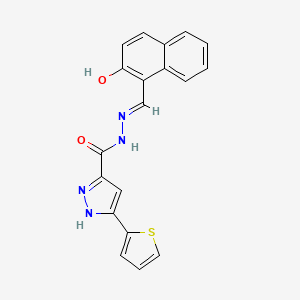 N'-[(E)-(2-hydroxy-1-naphthyl)methylidene]-3-(2-thienyl)-1H-pyrazole-5-carbohydrazide