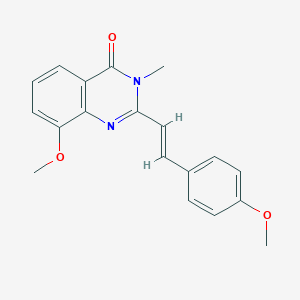 molecular formula C19H18N2O3 B1166883 4(3h)-Quinazolinone,8-methoxy-2-(p-methoxystyryl)-3-methyl- CAS No. 102174-44-7