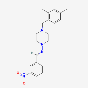 4-(2,4-dimethylbenzyl)-N-(3-nitrobenzylidene)piperazin-1-amine