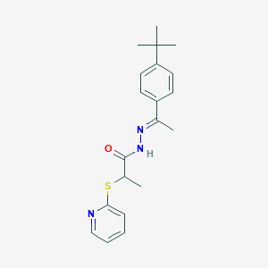 N'-[(1E)-1-(4-tert-butylphenyl)ethylidene]-2-(pyridin-2-ylsulfanyl)propanehydrazide