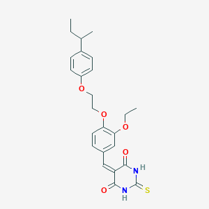 5-(4-{2-[4-(butan-2-yl)phenoxy]ethoxy}-3-ethoxybenzylidene)-2-thioxodihydropyrimidine-4,6(1H,5H)-dione