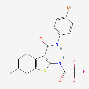 N-(4-bromophenyl)-6-methyl-2-[(trifluoroacetyl)amino]-4,5,6,7-tetrahydro-1-benzothiophene-3-carboxamide