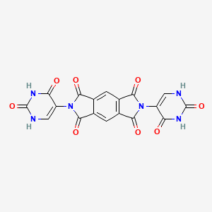 molecular formula C18H8N6O8 B11668993 2,6-bis(2,4-dioxo-1,2,3,4-tetrahydropyrimidin-5-yl)pyrrolo[3,4-f]isoindole-1,3,5,7(2H,6H)-tetrone 