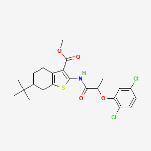 Methyl 6-tert-butyl-2-{[2-(2,5-dichlorophenoxy)propanoyl]amino}-4,5,6,7-tetrahydro-1-benzothiophene-3-carboxylate