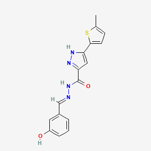 N'-(3-Hydroxybenzylidene)-3-(5-methyl-2-thienyl)-1H-pyrazole-5-carbohydrazide