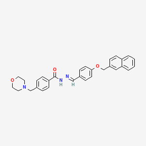 4-(morpholin-4-ylmethyl)-N'-{(E)-[4-(naphthalen-2-ylmethoxy)phenyl]methylidene}benzohydrazide