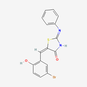 (2E,5E)-5-(5-bromo-2-hydroxybenzylidene)-2-(phenylimino)-1,3-thiazolidin-4-one