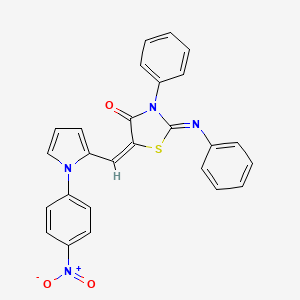 (2Z,5E)-5-{[1-(4-nitrophenyl)-1H-pyrrol-2-yl]methylidene}-3-phenyl-2-(phenylimino)-1,3-thiazolidin-4-one