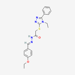 N'-(4-Ethoxybenzylidene)-2-((4-ethyl-5-phenyl-4H-1,2,4-triazol-3-yl)thio)acetohydrazide