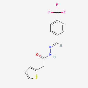 molecular formula C14H11F3N2OS B11669154 2-(2-Thienyl)-N'-(4-(trifluoromethyl)benzylidene)acetohydrazide 