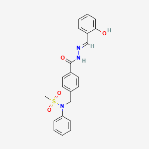 N-(4-{[(2E)-2-(2-hydroxybenzylidene)hydrazinyl]carbonyl}benzyl)-N-phenylmethanesulfonamide