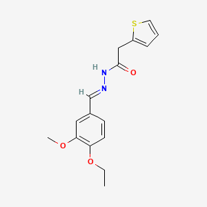 N'-[(E)-(4-ethoxy-3-methoxyphenyl)methylidene]-2-(thiophen-2-yl)acetohydrazide