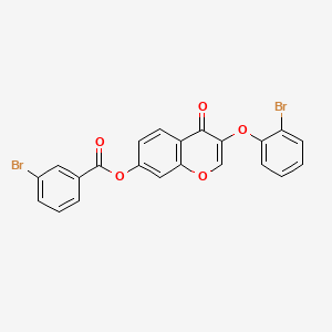 3-(2-bromophenoxy)-4-oxo-4H-chromen-7-yl 3-bromobenzoate