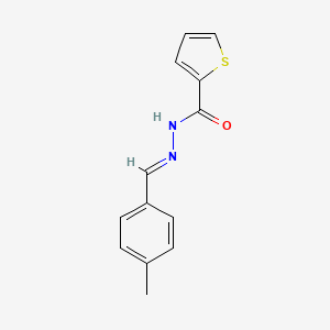 molecular formula C13H12N2OS B11669202 N'-(4-methylbenzylidene)-2-thiophenecarbohydrazide 