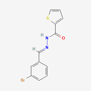 molecular formula C12H9BrN2OS B11669240 N'-[(E)-(3-bromophenyl)methylidene]thiophene-2-carbohydrazide 