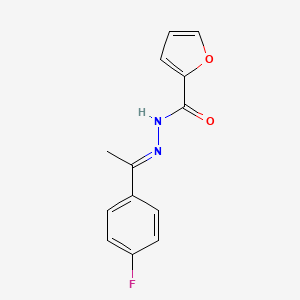 molecular formula C13H11FN2O2 B11669286 N'-[(1E)-1-(4-fluorophenyl)ethylidene]furan-2-carbohydrazide 