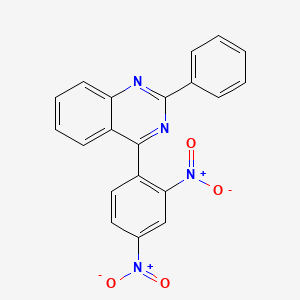 molecular formula C20H12N4O4 B11669306 4-(2,4-Dinitrophenyl)-2-phenylquinazoline 