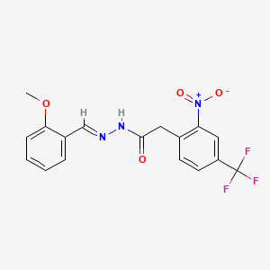 N'-[(E)-(2-methoxyphenyl)methylidene]-2-[2-nitro-4-(trifluoromethyl)phenyl]acetohydrazide