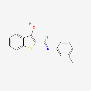 (2E)-2-{[(3,4-dimethylphenyl)amino]methylidene}-1-benzothiophen-3(2H)-one