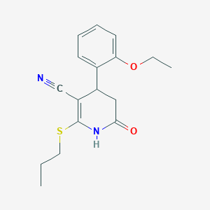 4-(2-Ethoxyphenyl)-6-oxo-2-(propylsulfanyl)-1,4,5,6-tetrahydropyridine-3-carbonitrile