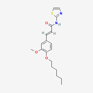 (2E)-3-[4-(hexyloxy)-3-methoxyphenyl]-N-(1,3-thiazol-2-yl)prop-2-enamide