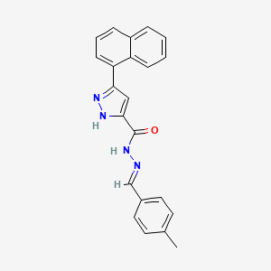 N'-[(E)-(4-methylphenyl)methylidene]-3-(naphthalen-1-yl)-1H-pyrazole-5-carbohydrazide