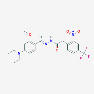 N'-[(E)-[4-(Diethylamino)-2-methoxyphenyl]methylidene]-2-[2-nitro-4-(trifluoromethyl)phenyl]acetohydrazide