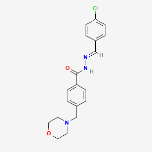 molecular formula C19H20ClN3O2 B11669556 N'-[(E)-(4-chlorophenyl)methylidene]-4-(morpholin-4-ylmethyl)benzohydrazide 