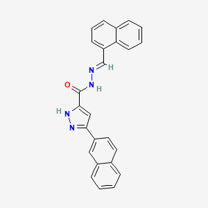 3-(2-naphthyl)-N'-[(E)-1-naphthylmethylidene]-1H-pyrazole-5-carbohydrazide