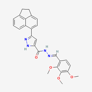 3-(1,2-Dihydro-5-acenaphthylenyl)-N'-[(E)-(2,3,4-trimethoxyphenyl)methylidene]-1H-pyrazole-5-carbohydrazide