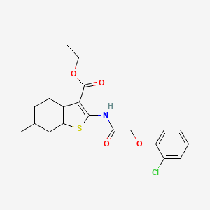 ethyl 2-[[2-(2-chlorophenoxy)acetyl]amino]-6-methyl-4,5,6,7-tetrahydro-1-benzothiophene-3-carboxylate