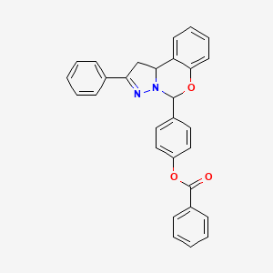 4-(2-Phenyl-1,10b-dihydropyrazolo[1,5-c][1,3]benzoxazin-5-yl)phenyl benzoate