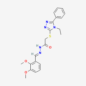 N'-[(E)-(2,3-dimethoxyphenyl)methylidene]-2-[(4-ethyl-5-phenyl-4H-1,2,4-triazol-3-yl)sulfanyl]acetohydrazide