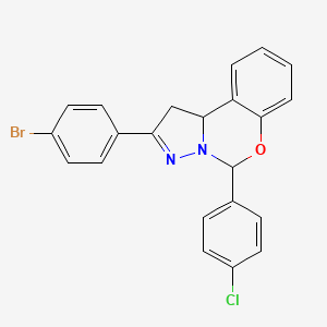 2-(4-Bromophenyl)-5-(4-chlorophenyl)-1,10b-dihydropyrazolo[1,5-c][1,3]benzoxazine