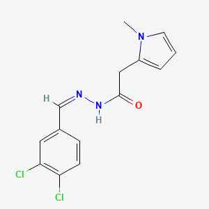 molecular formula C14H13Cl2N3O B11669695 N'-[(Z)-(3,4-Dichlorophenyl)methylidene]-2-(1-methyl-1H-pyrrol-2-YL)acetohydrazide 