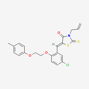 (5Z)-5-{5-chloro-2-[2-(4-methylphenoxy)ethoxy]benzylidene}-3-(prop-2-en-1-yl)-2-thioxo-1,3-thiazolidin-4-one