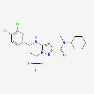 N-cyclohexyl-5-(3,4-dichlorophenyl)-N-methyl-7-(trifluoromethyl)-4,5,6,7-tetrahydropyrazolo[1,5-a]pyrimidine-2-carboxamide