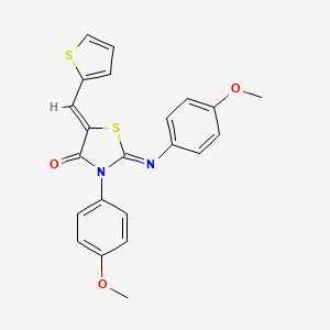 (2Z,5Z)-3-(4-methoxyphenyl)-2-[(4-methoxyphenyl)imino]-5-(thiophen-2-ylmethylidene)-1,3-thiazolidin-4-one