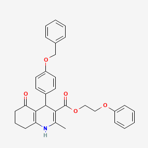 2-Phenoxyethyl 4-[4-(benzyloxy)phenyl]-2-methyl-5-oxo-1,4,5,6,7,8-hexahydroquinoline-3-carboxylate