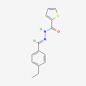 molecular formula C14H14N2OS B11669796 N'-[(E)-(4-ethylphenyl)methylidene]thiophene-2-carbohydrazide 