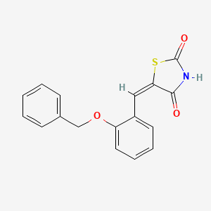 molecular formula C17H13NO3S B11669837 5-(2-Benzyloxy-benzylidene)-thiazolidine-2,4-dione 