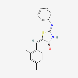 molecular formula C18H16N2OS B11669843 (5E)-2-anilino-5-[(2,4-dimethylphenyl)methylidene]-1,3-thiazol-4-one 