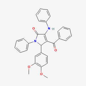 5-(3,4-dimethoxyphenyl)-1-phenyl-3-(phenylamino)-4-(phenylcarbonyl)-1,5-dihydro-2H-pyrrol-2-one