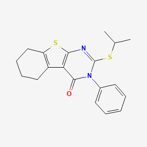 3-phenyl-2-(propan-2-ylsulfanyl)-5,6,7,8-tetrahydro[1]benzothieno[2,3-d]pyrimidin-4(3H)-one