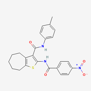 N-(4-methylphenyl)-2-{[(4-nitrophenyl)carbonyl]amino}-5,6,7,8-tetrahydro-4H-cyclohepta[b]thiophene-3-carboxamide